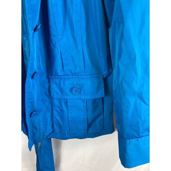 Liz Claiborne Button Up Tie Waist Jacket Blue Size Medium - Picture 2 of 6